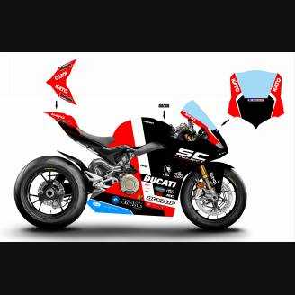 Lackierte Rennverkleidung Ducati Panigale V4 V4S 2020 - 2021 - MXPCRV12842