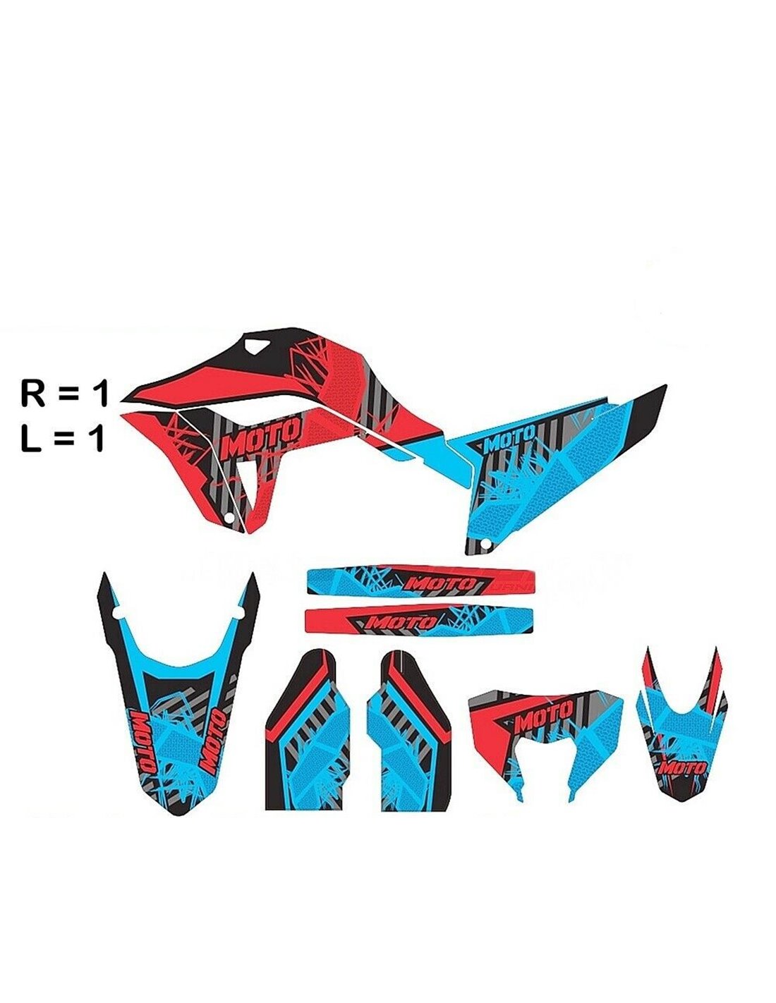 Sticker set compatible with per HONDA CRF RALLY 2021