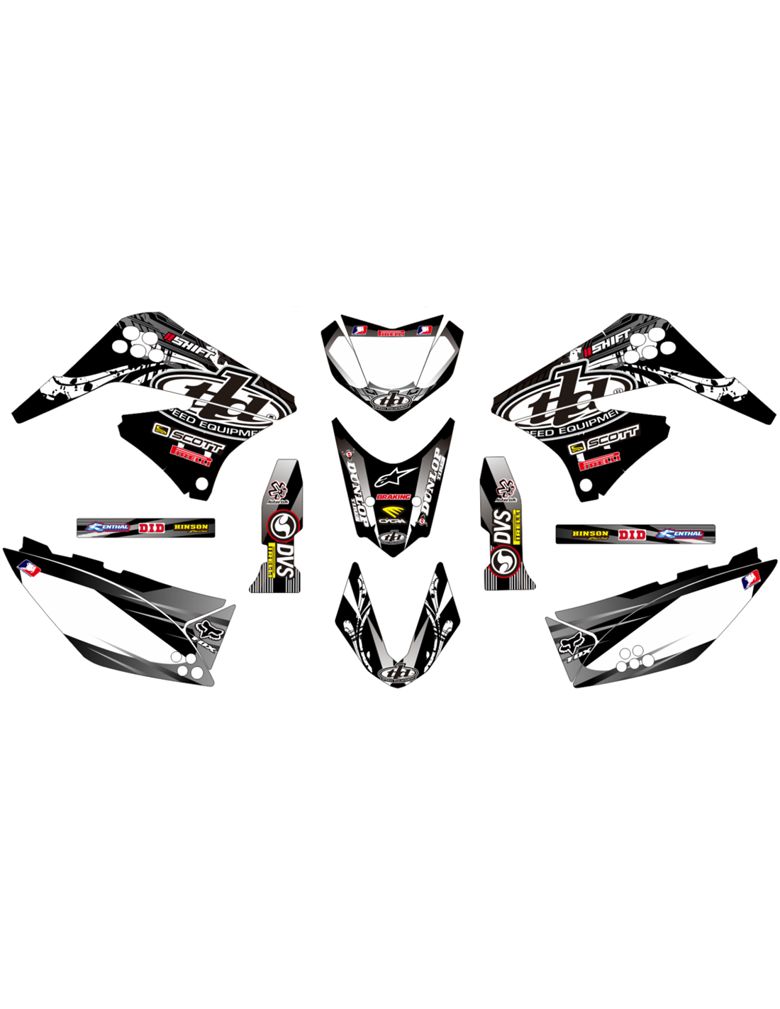 Sticker set compatible with per KAWASAKI KLX 150 2013 - 2015