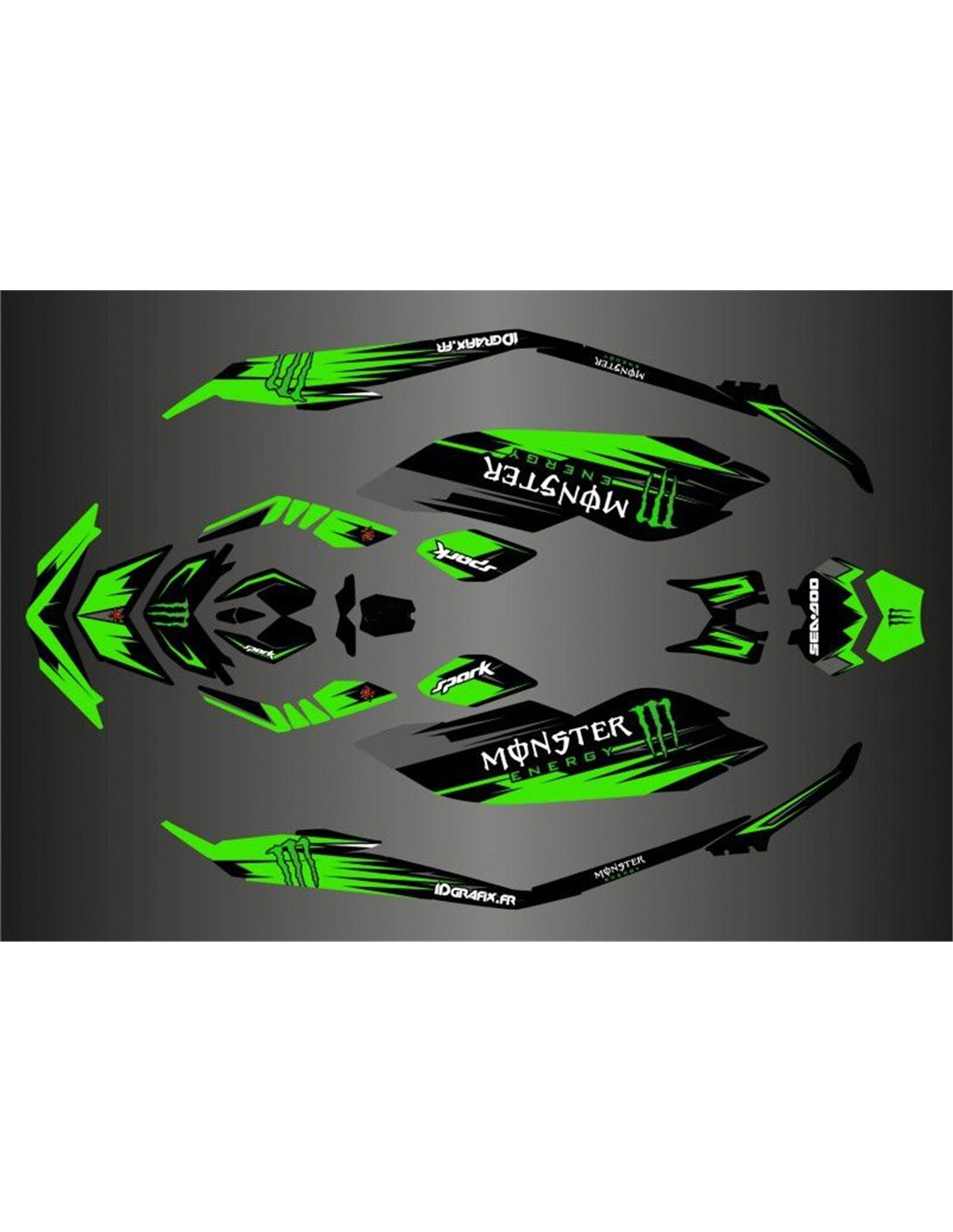 Parana rivier Luidspreker Aanbeveling Sticker set compatible with per SEADOO Spark TRIXX 2UP 3UP 2019 - 2021 -  MXPKAD15552