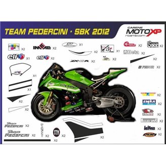 Kit de pegatinas compatible con Kawasaki Zx6R 2009 - 2012 - MXPKAD9730