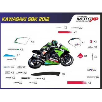 Kit adesivi compatibile con Kawasaki Zx6R 2009 - 2012 - MXPKAD9729
