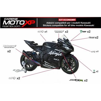 Kit adesivi compatibile con Kawasaki Zx6R 636 2013 2018 MXPKAD9777 Tipo di Carene Carene da strada