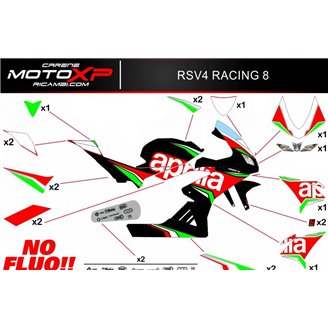 Sticker set compatible with Aprilia RSV4 2015 - 2020 - MXPKAD12782