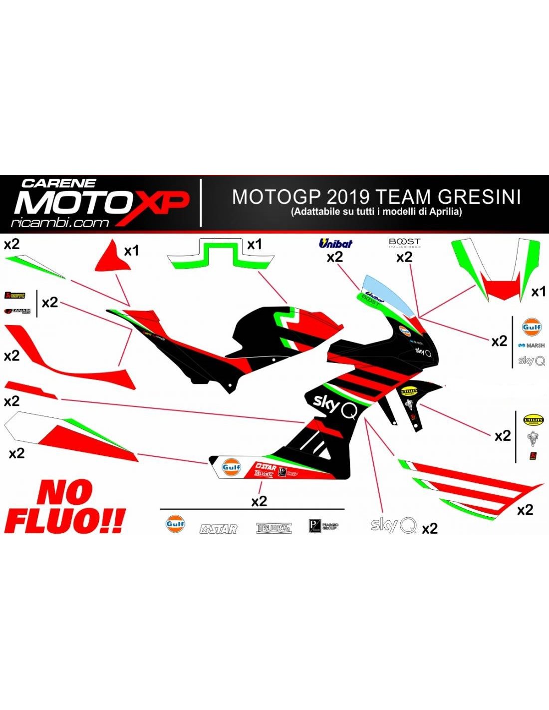 Aprilia Racing Motorbike Decals Set – Fairing, Helmet & Bike Stickers For RSV, RS, Tuono, SR50