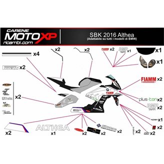 SBK BMW Motorrad Motorsport sticker set