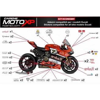 Aufkleber Satz kompatibel mit Ducati Panigale V4S 2018 - 2019 - MXPKAD8653