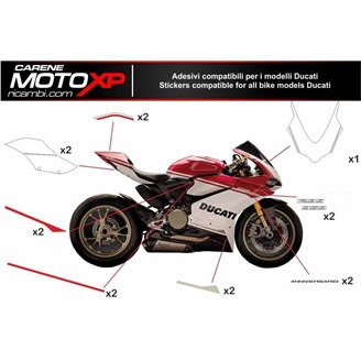 Kit de pegatinas compatible con Ducati 748 916 996 998 - MXPKAD7097