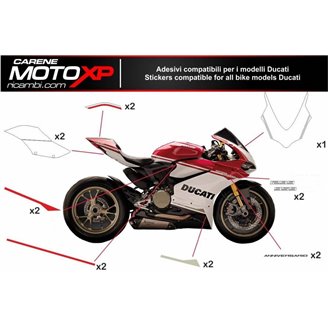Sticker set compatible with Ducati 748 916 996 998 - MXPKAD7097