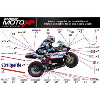 Kit de pegatinas compatible con Ducati 748 916 996 998 - MXPKAD5375