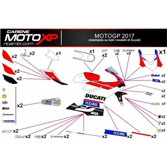 Kit Autocollants compatible avec Ducati 748 916 996 998 - MXPKAD1735