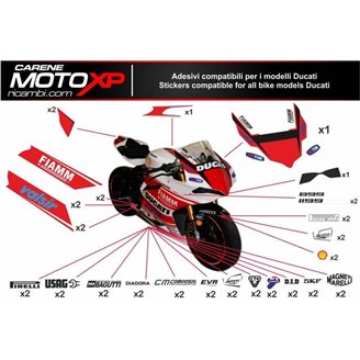 Kit de pegatinas compatible con Ducati 749 999 2003 2004 - MXPKAD8351