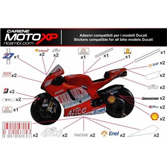 Aufkleber Satz kompatibel mit Ducati 749 999 2005 2006 - MXPKAD8456