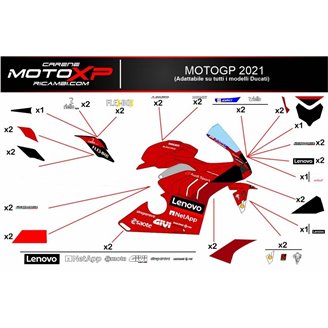 Kit Autocollants compatible avec Ducati 899 1199 Panigale - MXPKAD8548