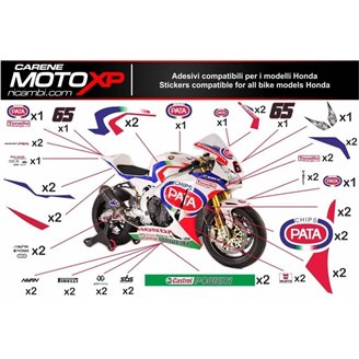 Kit Autocollants compatible avec Honda Cbr 600 RR 2009 - 2012 - MXPKAD9022