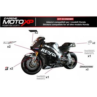 Kit de pegatinas compatible con Honda Cbr 600 RR 2009 - 2012 - MXPKAD9014