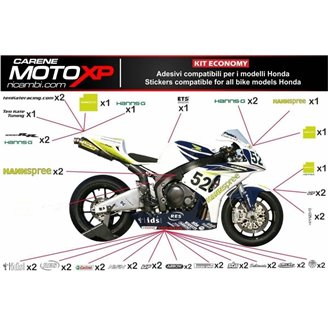 Kit adesivi compatibile con Honda Cbr 600 RR 2009 - 2012 - MXPKAD9024