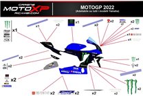 Kit Autocollants compatible avec Yamaha R1 2020 - 2022 - MXPKAD12572