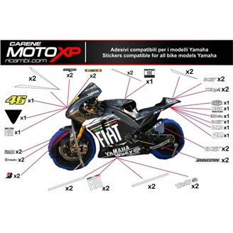 Aufkleber Satz kompatibel mit Yamaha R1 2015 - 2019 - MXPKAD11285