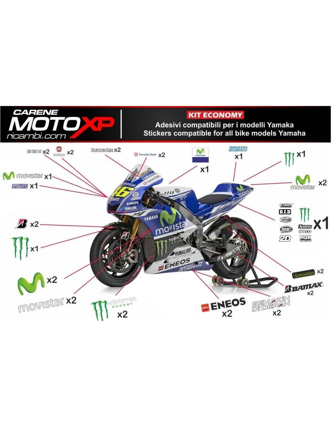 Motorcycles Stickers Kit Yamaha R6 2003 Sport