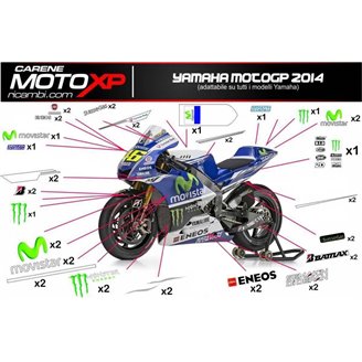 Sticker set compatible with Yamaha R6 2008 - 2016 - MXPKAD10903