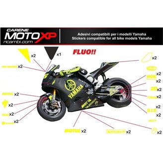 Kit Autocollants compatible avec Yamaha R6 2003 - 2005 - MXPKAD10765