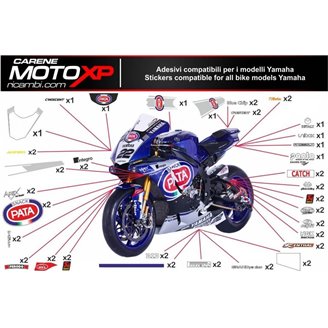 Kit adesivi compatibile con Yamaha R6 2003 - 2005 - MXPKAD10793