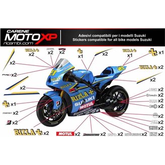 Kit Autocollants compatible avec Suzuki Hayabusa 1300 1997 - 2007 - MXPKAD10504