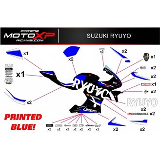 Sticker set compatible with Suzuki Hayabusa 1300 1997 - 2007 - MXPKAD10513