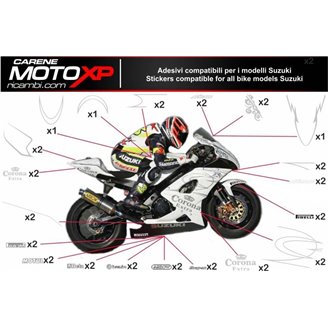 Kit adesivi compatibile con Suzuki Gsxr 1000 2017 - 2022 - MXPKAD10458