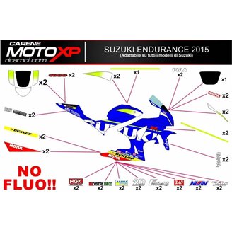 Aufkleber Satz kompatibel mit Suzuki Gsxr 1000 2017 - 2022 - MXPKAD10484