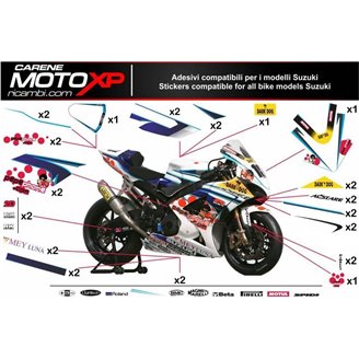 Kit de pegatinas compatible con Suzuki Gsxr 1000 2009 - 2016 - MXPKAD10422