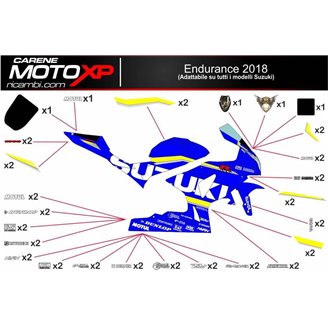 Aufkleber Satz kompatibel mit Suzuki Gsxr 1000 2007 - 2008 - MXPKAD10403