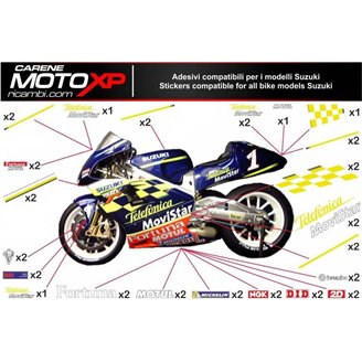 Kit adesivi compatibile con Suzuki Gsxr 600/750 2008 - 2010 - MXPKAD10163