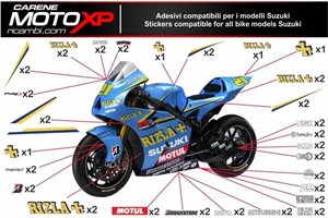 Kit adesivi compatibile con Suzuki Gsxr 600/750 2011 - 2019 - MXPKAD10224