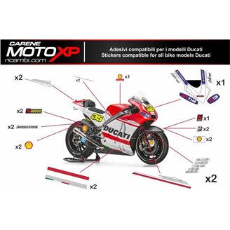 Sticker set compatible with Ducati Panigale V4 V4S V4R 2019 - 2022 - MXPKAD12515