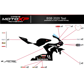 Kit Autocollants compatible avec Honda Cbr 600 RR 2009 - 2012 - MXPKAD9029