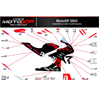 Sticker set compatible with Aprilia RSV4 2021 - 2023 - MXPKAD16542
