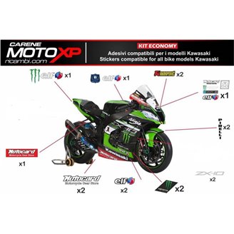 Kit de pegatinas compatible con Kawasaki Zx6R 636 2013 - 2018 - MXPKAD9774