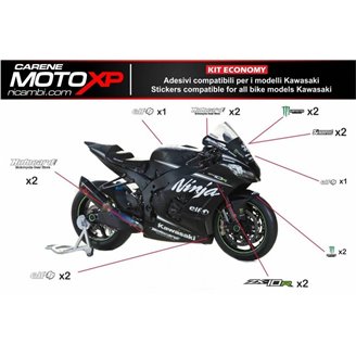 Kit de pegatinas compatible con Kawasaki Zx6R 636 2013 - 2018 - MXPKAD9777