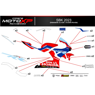 Sticker set compatible with Honda Cbr 1000 RR 2020 - 2023 -  MXPKAD16891