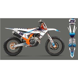 Kit adesivi compatibile con per KTM SX 125 150 SXF XC XCF 250 300 350 450 2023 - MXPKAD16082