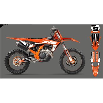 Kit Autocollants compatible avec per KTM SX 125 150 SXF XC XCF 250 300 350 450 2023 - MXPKAD16083