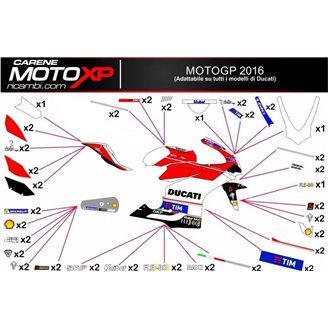 Kit Autocollants compatible avec Ducati 748 916 996 998 - MXPKAD2526