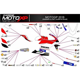 Sticker set compatible with Ducati 749 999 2005 2006 - MXPKAD8425