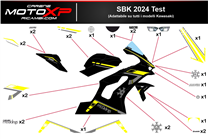 Kit adesivi compatibile con Kawasaki Zx10R 2021 - 2024 - MXPKAD17050