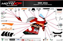 Sticker set compatible with Ducati Panigale V4 V4S 2022 - 2024 - MXPKAD17293