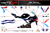 Aufkleber Satz kompatibel mit Bmw S 1000RR 2023 - 2024 - MXPKAD17314