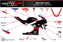 Kit de pegatinas compatible con Aprilia RSV4 2021 - 2024 - MXPKAD17403