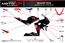 Kit de pegatinas compatible con Aprilia RS 660 2020 - 2024 - MXPKAD17409